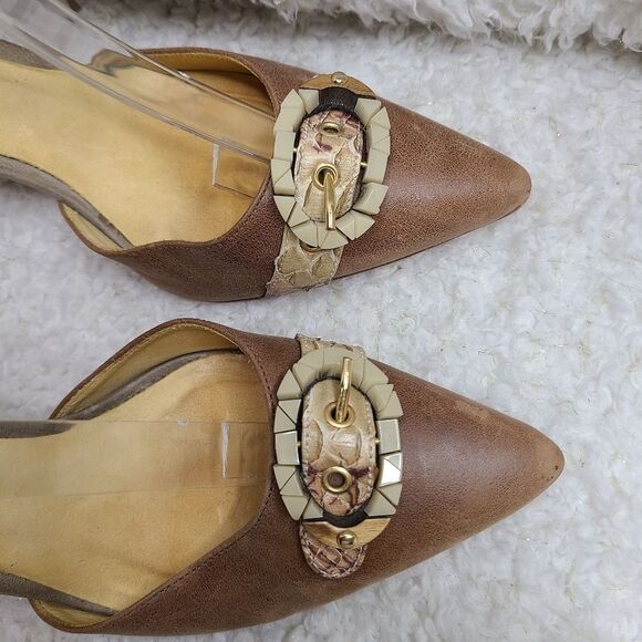 MS‎ Pointed Toe Ankle Strap Heels Sz 9 - Picture 3 of 9